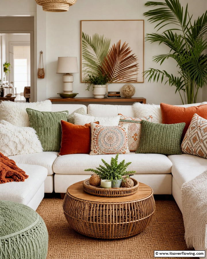 Textured Throw Pillows - 20 Parlor Room Ideas to Revitalize Your Living Space