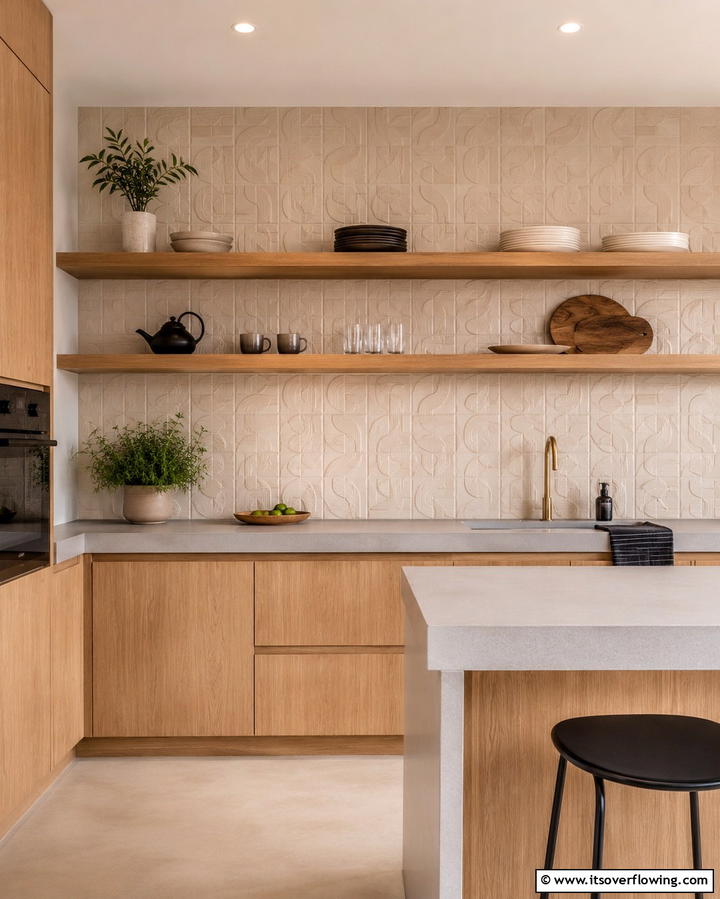 Textured Tiles - 25 Modern Kitchen Backsplash Ideas for a Fresh Update