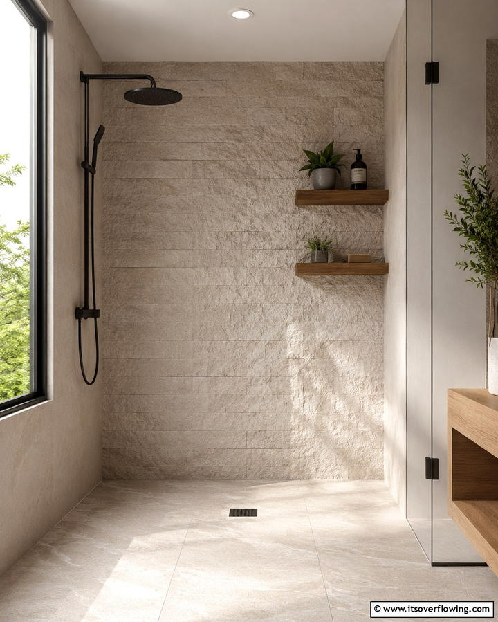 Textured Tiles for Enhanced Grip - 25 Walk-in Shower Tile Ideas for a Luxurious Bathroom