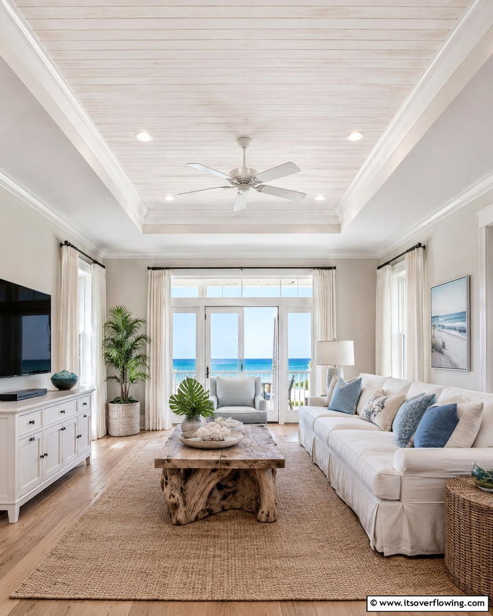 Textured Tray Ceiling - 25 Tray Ceiling Ideas to Elevate Your Room’s Design