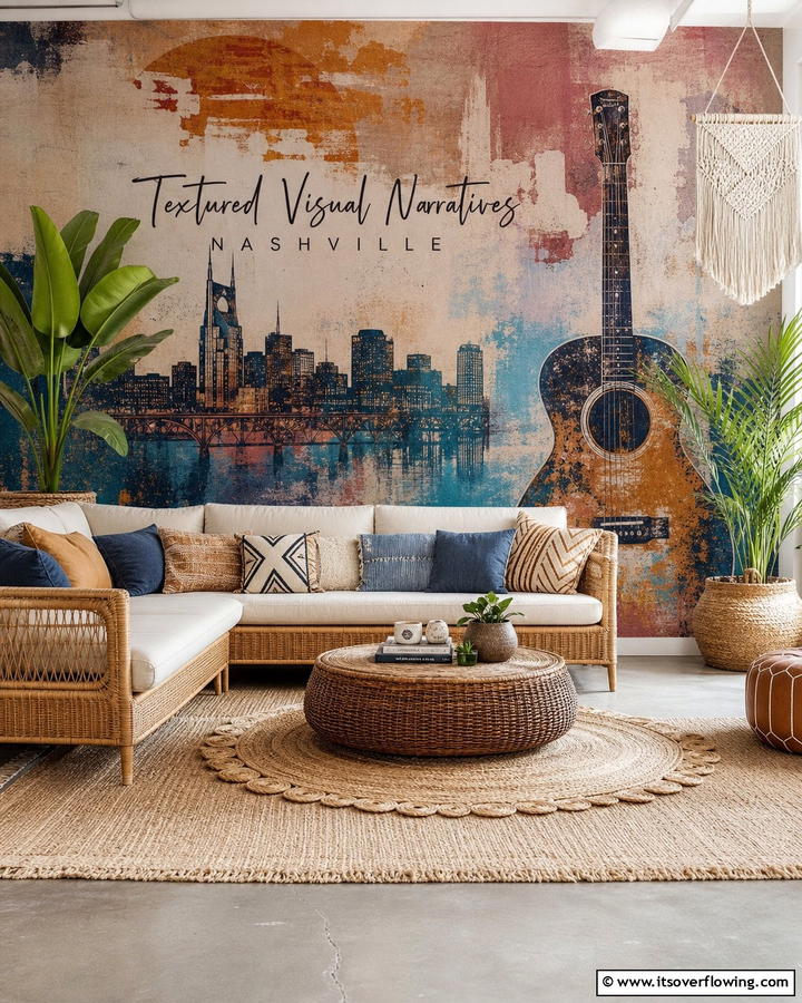 Textured Visual Narratives - 21 Nashville Mural Ideas to Inspire Your Home Art