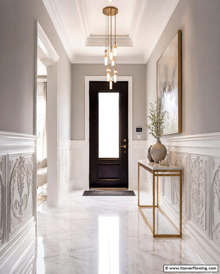 Textured Wainscoting for Added Dimension - 20 Creative Wainscoting Entryway Ideas to Welcome Guests