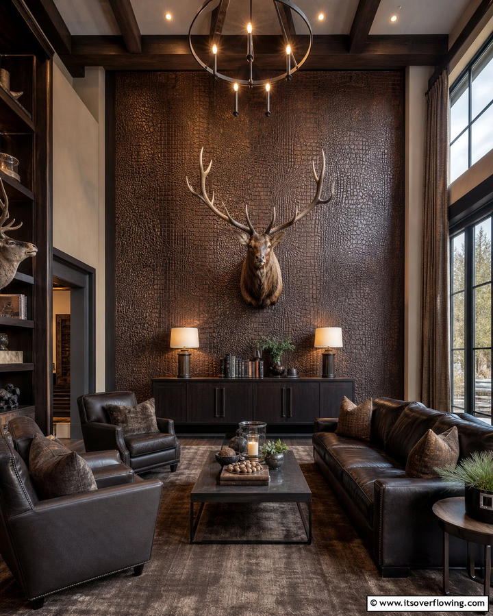Textured Wall Coverings - 25 Hunting Room Ideas for the Ultimate Sportsman’s Retreat
