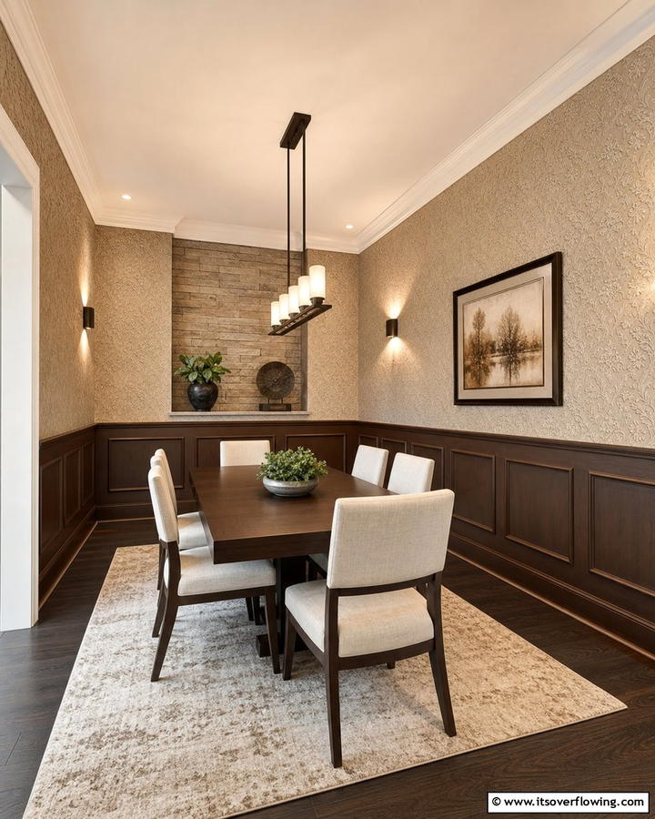 Textured Walls Dining - 21 Formal Dining Room Ideas for Sophisticated Entertaining