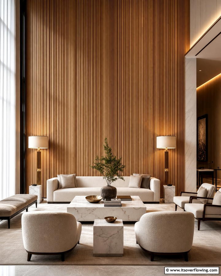 Textured Walls for Depth - 25 Large Living Room Ideas for Spacious Comfort