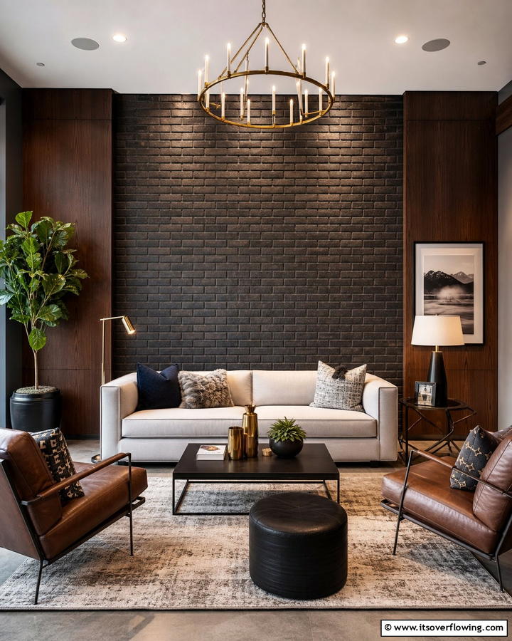 Textured Walls for Interest - 20 Moody Living Room Ideas for a Dramatic Atmosphere