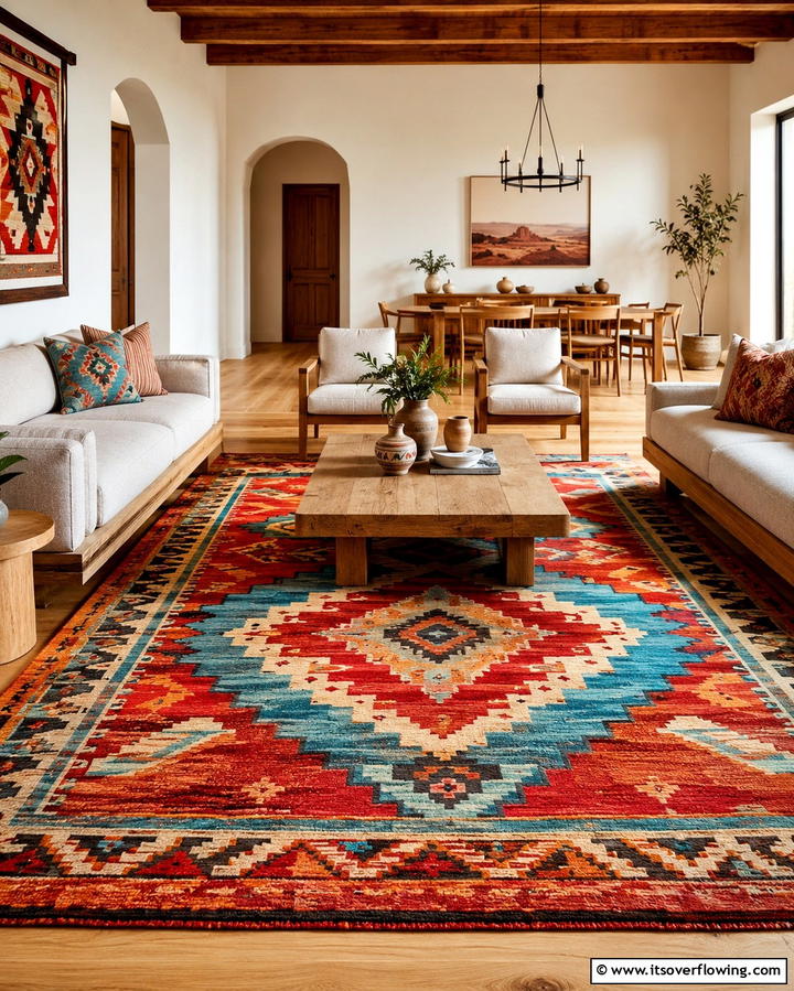 Textured Walls for Southwestern Charm - 30 Warm Southwestern Living Room Decor Concepts