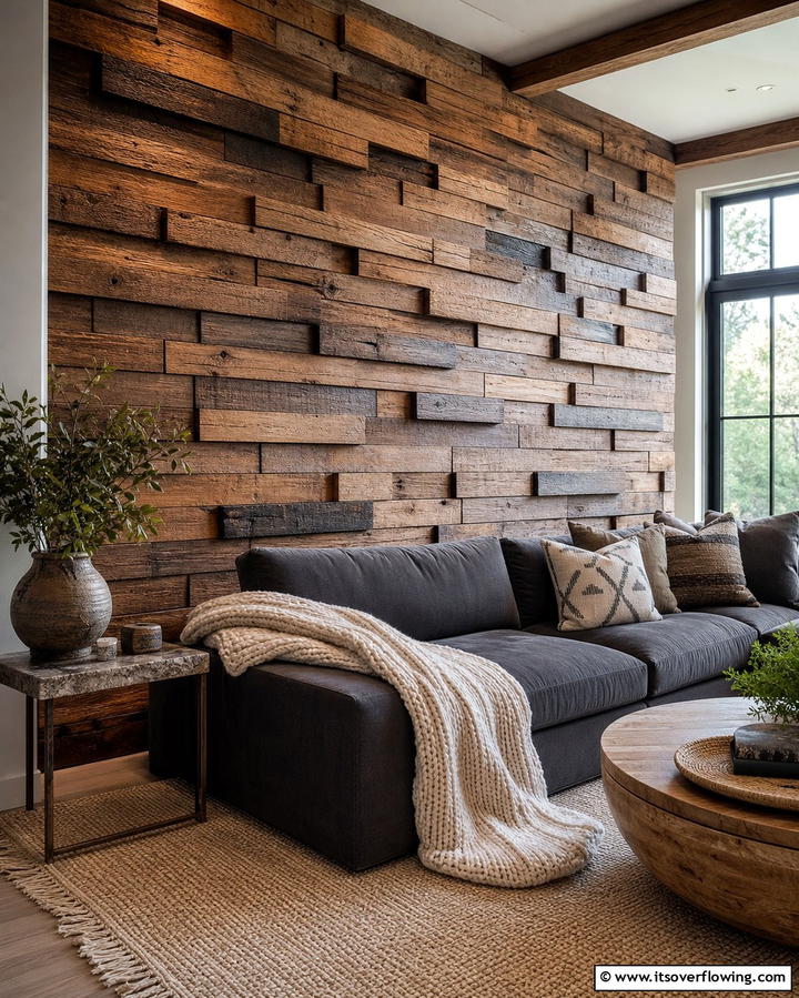 Textured Wood Accent Wall - 25 Wood Accent Wall Ideas to Elevate Your Interior