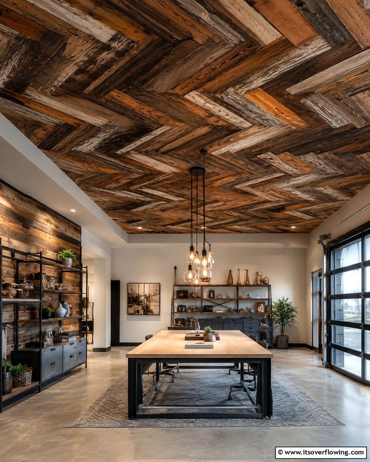 Textured Wooden Plank Patterns - 30 Rustic Ceiling Ideas to Add Warmth to Any Room