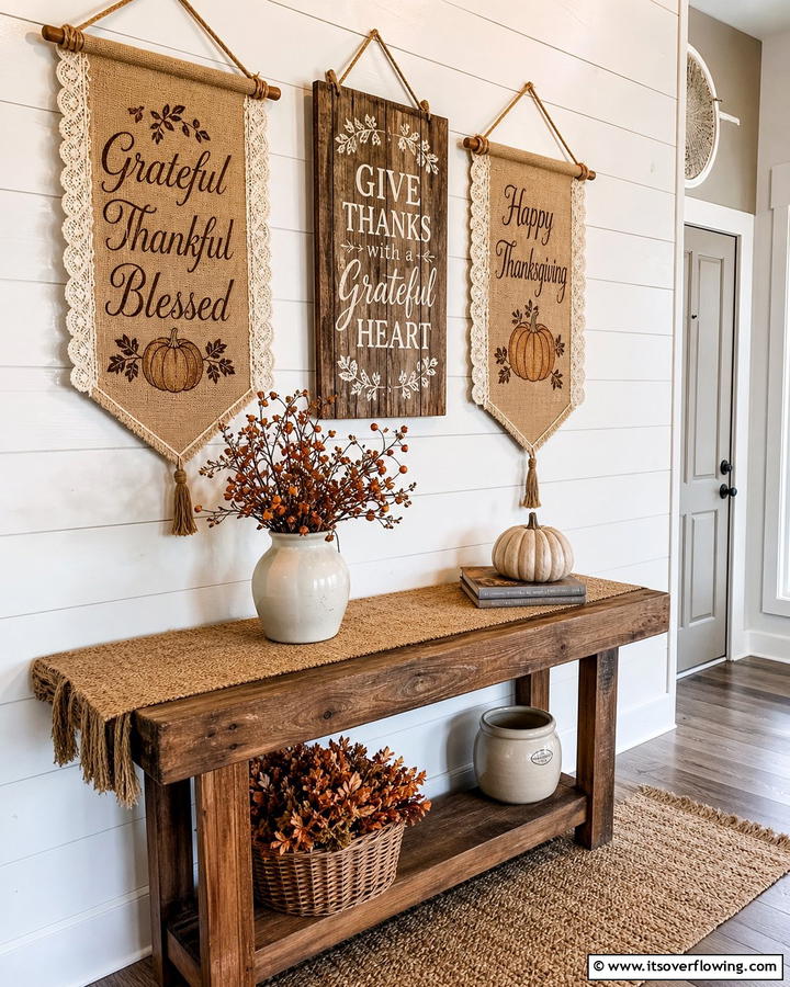 Thanksgiving Wall Hangings - 21 Charming Thanksgiving Decoration Ideas for a Festive Home