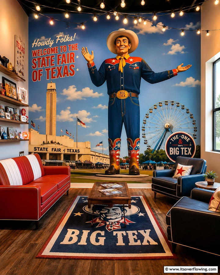 The Big Tex Mural Dallas - 20 Texas Murals to Add Character to Your Walls
