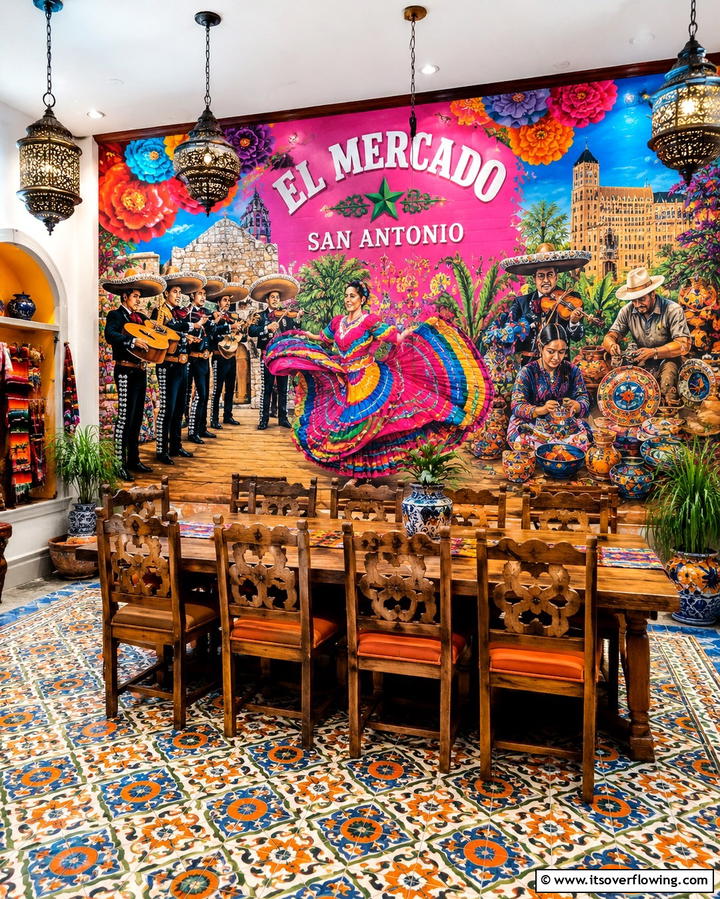 The El Mercado Mural San Antonio - 20 Texas Murals to Add Character to Your Walls