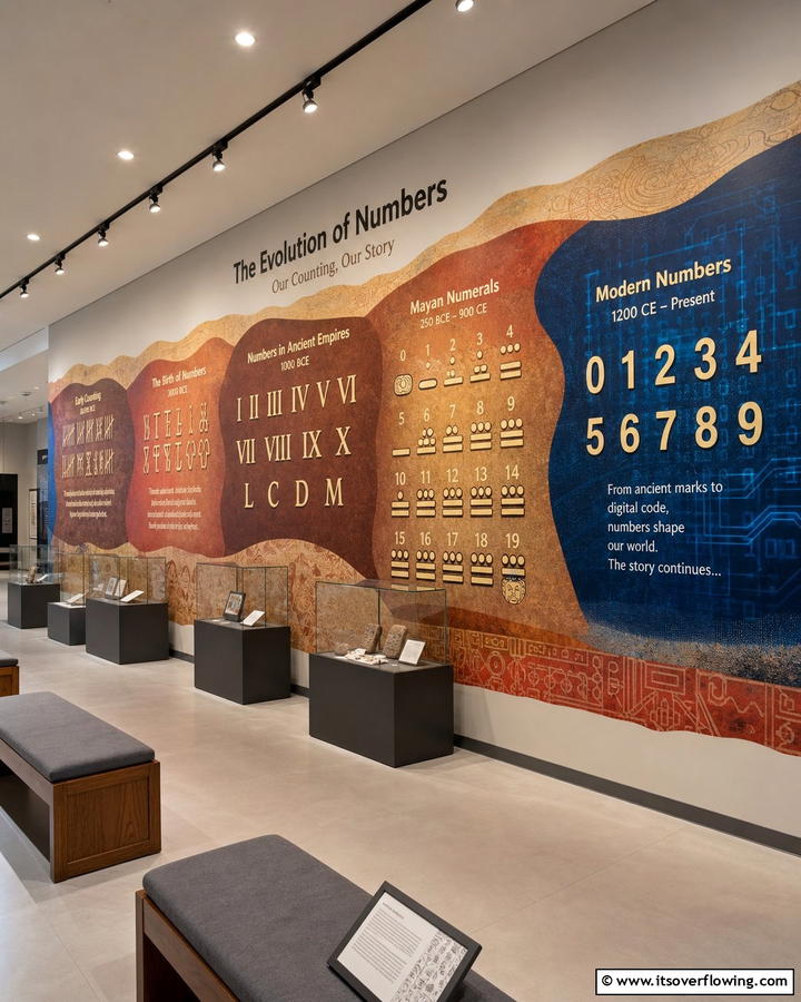 The Evolution of Numbers - 20 Math Mural Ideas for Creative Wall Decor