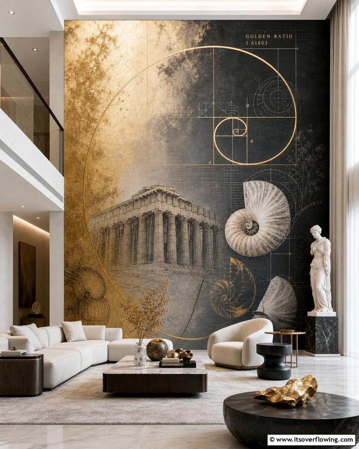 The Golden Ratio - 20 Math Mural Ideas for Creative Wall Decor