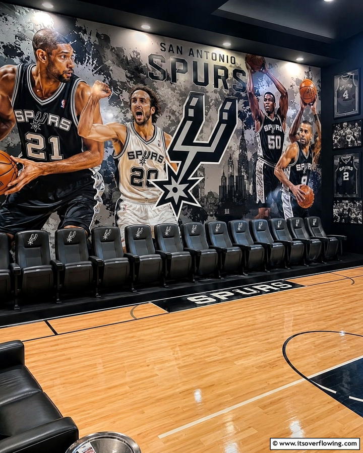 The San Antonio Spurs Mural San Antonio - 20 Texas Murals to Add Character to Your Walls
