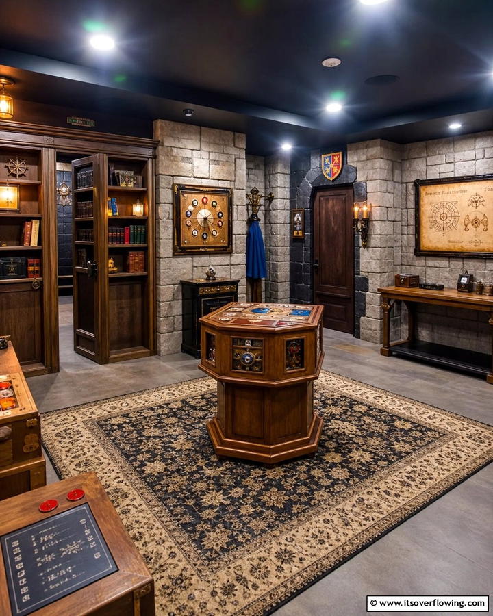 Thematic Escape Room - 30 Fun Basement Game Room Ideas for Family Entertainment