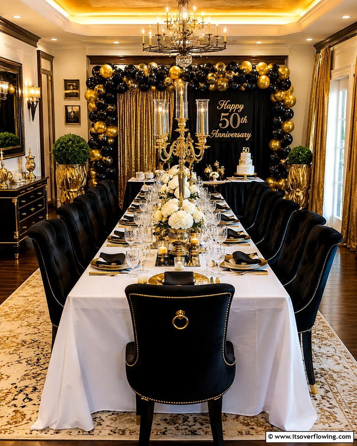 Themed Anniversary Dinner Party - 30 50th Wedding Anniversary Ideas for Golden Love