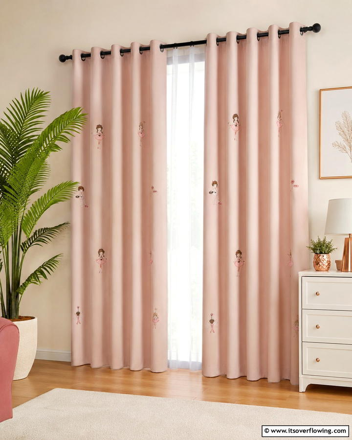 Themed Curtains for a Polished Look - 25 Hello Kitty Bedroom Ideas for a Cute and Cozy Space