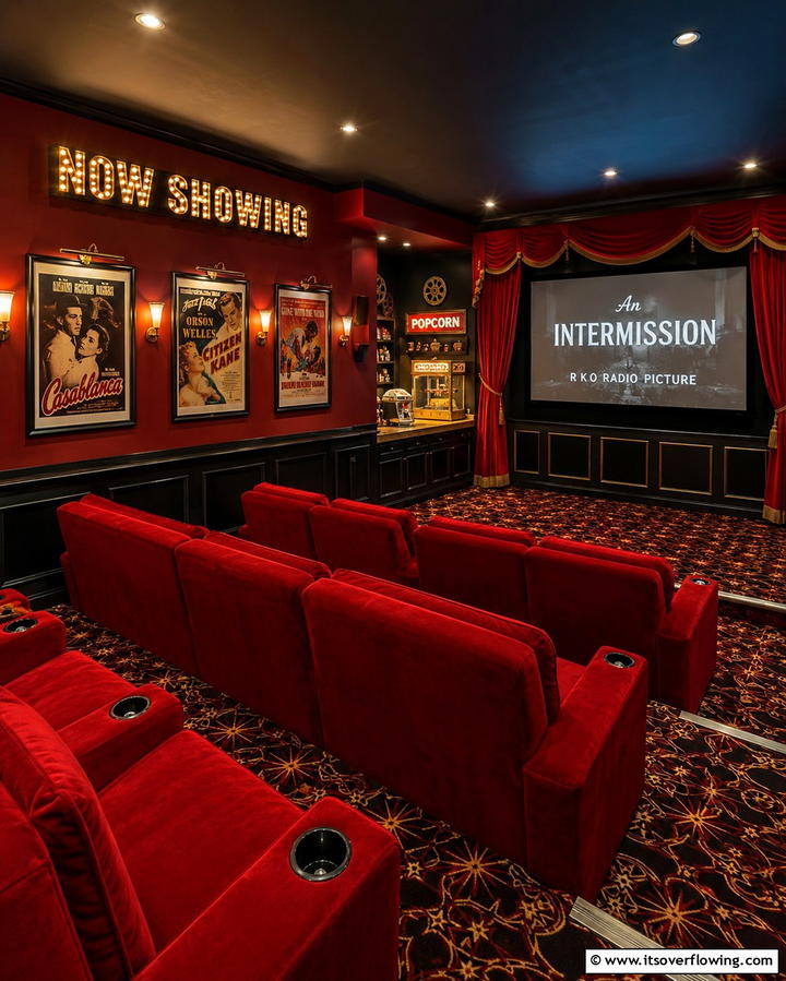 Themed Decor for a Unique Atmosphere - 25 Basement Home Theater Ideas for Movie Nights