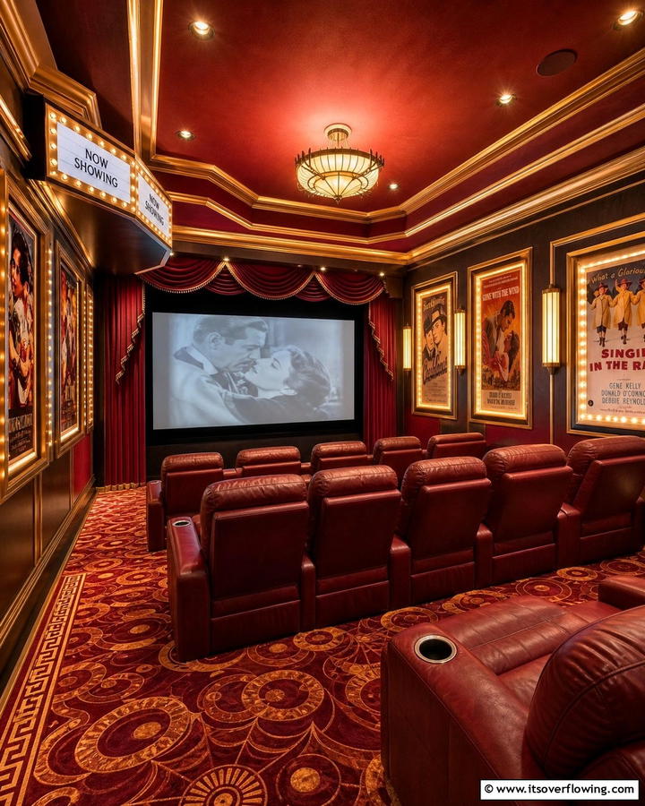 Themed Decorative Ambience - 30 Home Theater Ideas- Immersive Entertainment Spaces