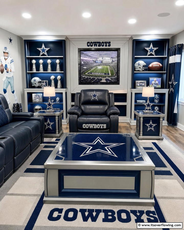 Themed Furniture - 20 Dallas Cowboys Man Cave Ideas for True Fans
