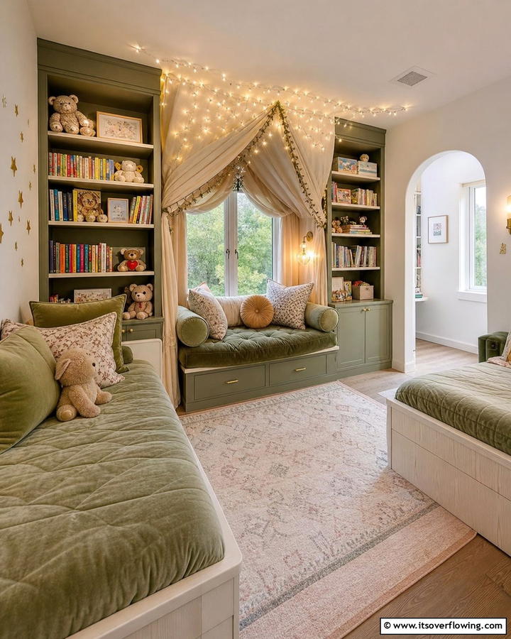 Themed Reading Nook - 21 Shared Kids Room Design Ideas for Siblings