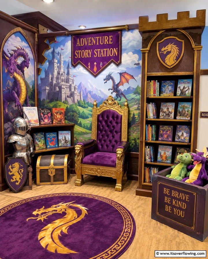 Themed Story Station - 30 Kids Reading Nook Ideas- Cozy Spaces for Young Readers