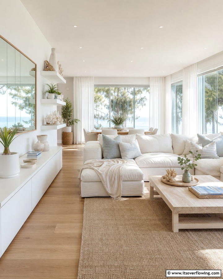 Tidal Light and Airy Ambience - 21 Coastal Living Room Ideas with Nautical Accents