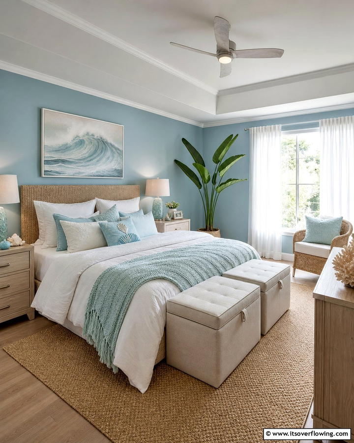 Tidal Tranquility - 30 Enchanting Mermaid Bedroom Ideas for a Whimsical Retreat