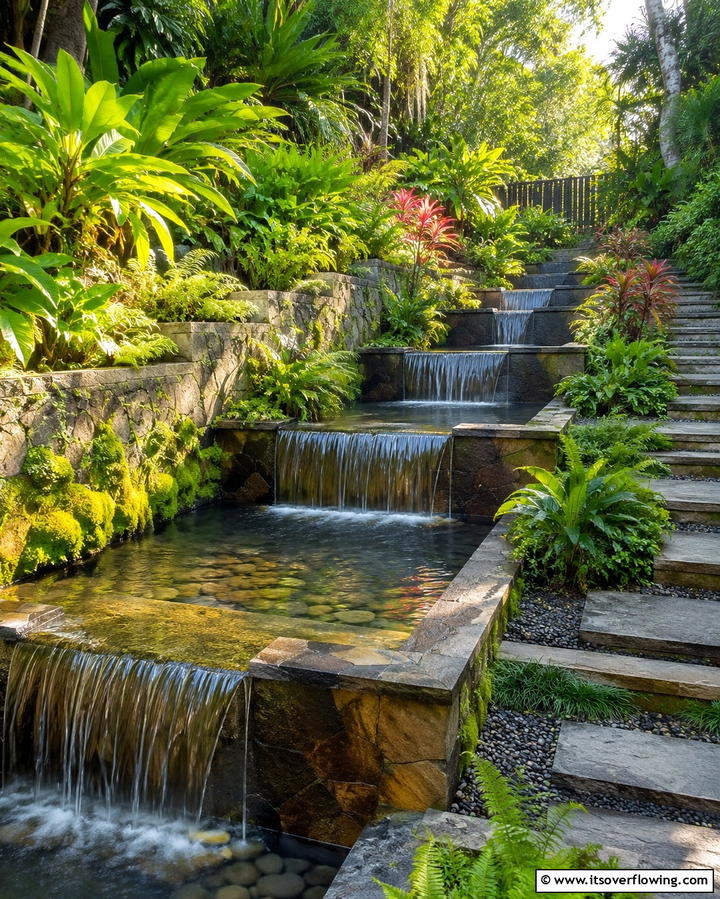 Tiered Reflecting Pool for Height and Depth - 20 Small Garden Reflecting Pool Ideas for Serenity