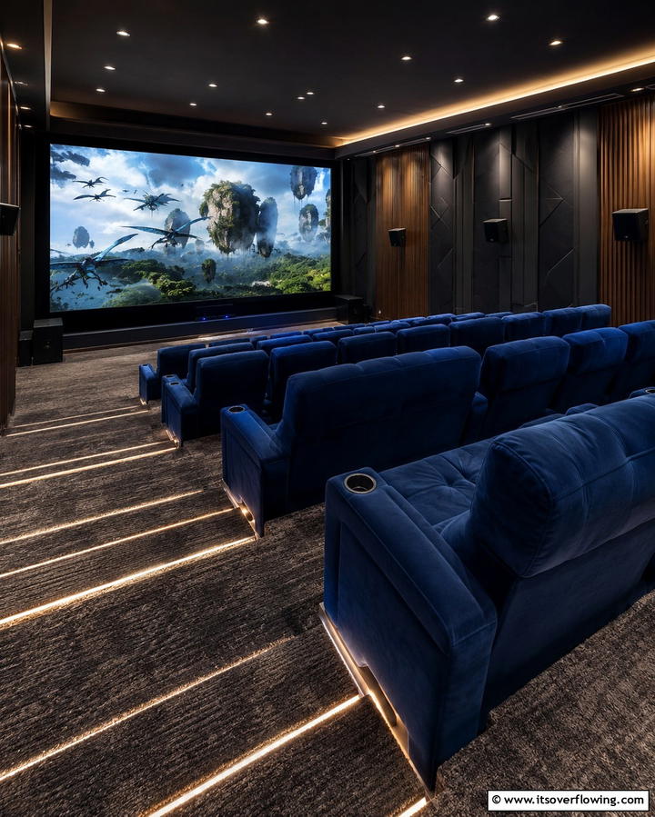 Tiered Seating for a Cinematic Feel - 25 Basement Home Theater Ideas for Movie Nights