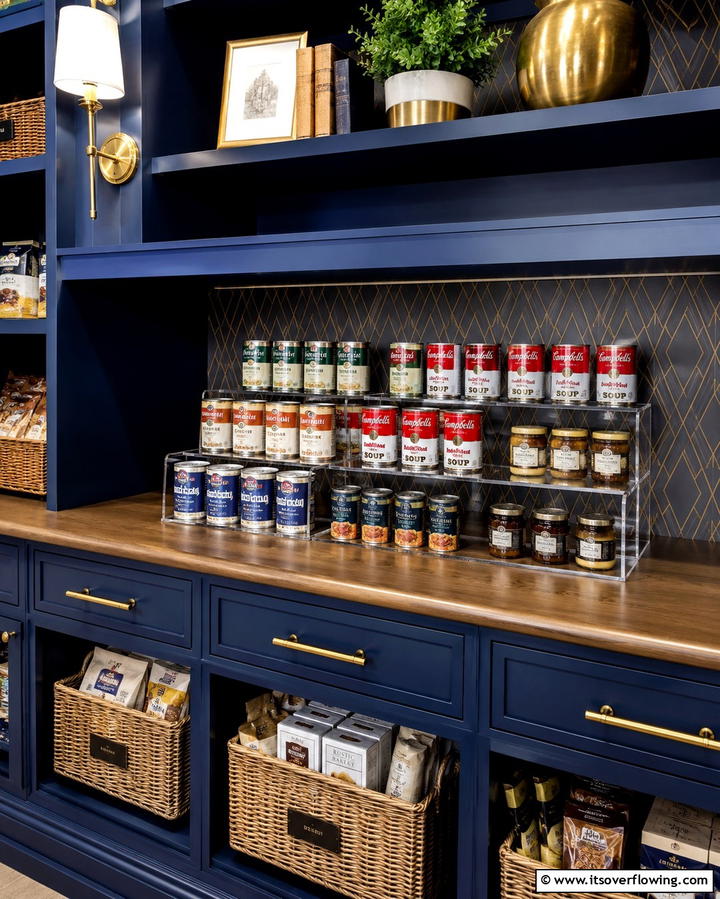Tiered Shelves for Better Visibility - 25 Small Pantry Ideas to Maximize Your Storage Space