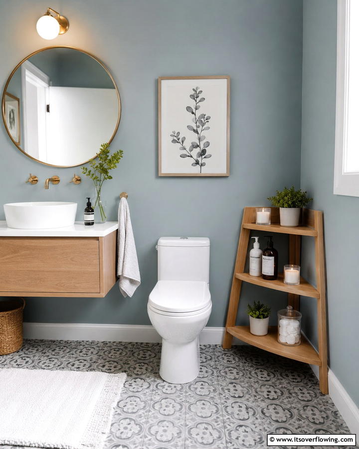 Tiered Shelving Unit - 30 Small Bathroom Shelving Ideas for Smart Storage