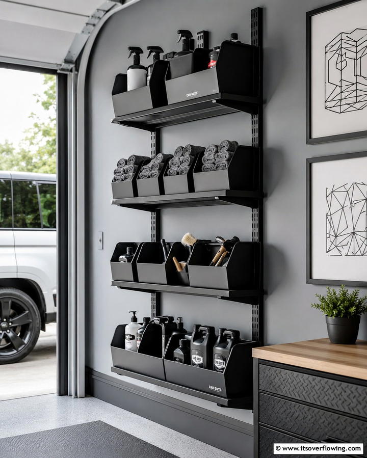 Tiered Shelving for Vertical Storage - 25 Creative Laundry Room Shelving Ideas for Organization