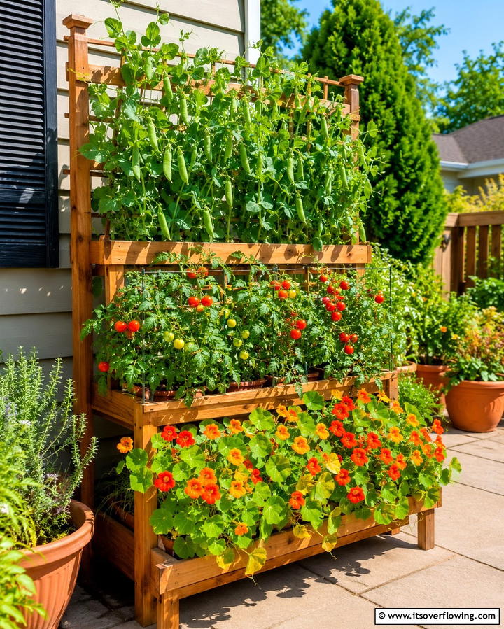 Tiered Trellis System - 25 Trellis Ideas to Enhance Your Garden Aesthetics