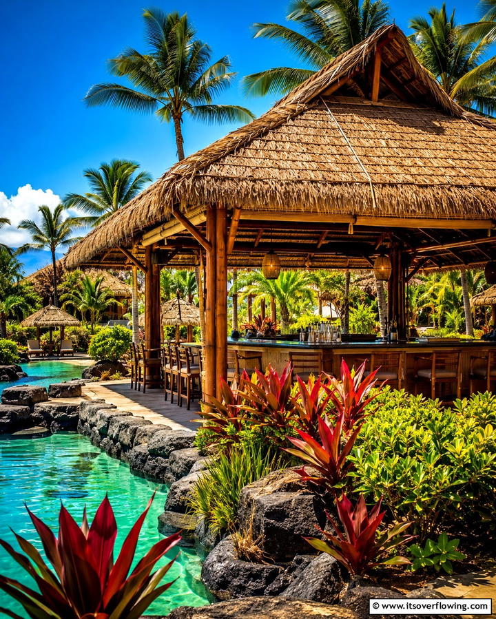 Tiki Huts and Thatched Roof Structures - 25 Tropical Landscape Ideas for Your Outdoor Paradise