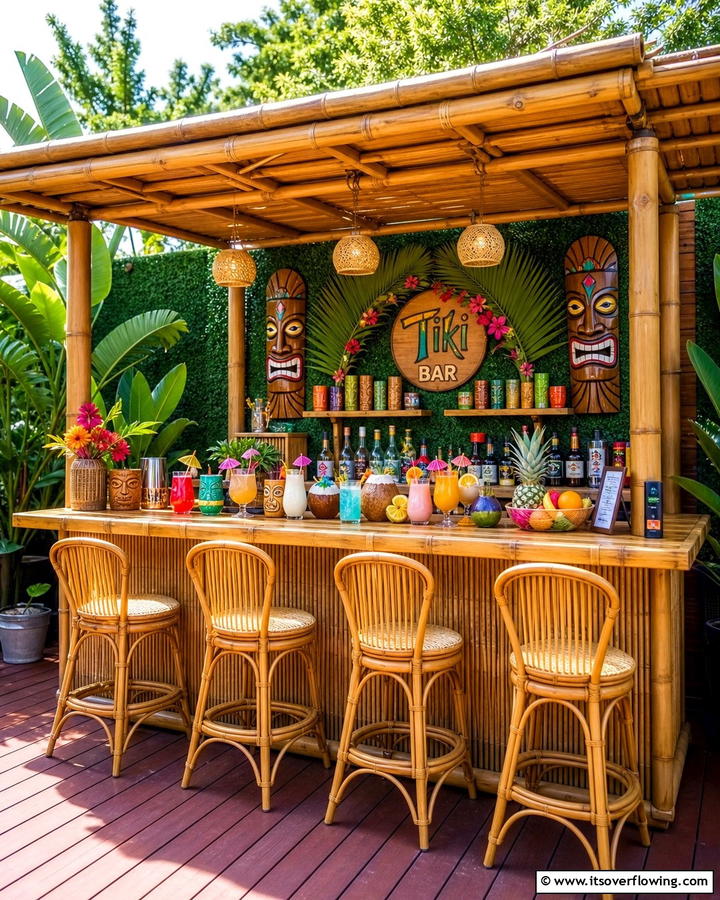 Tiki Themed Signature Cocktails - 20 Tiki Bar Ideas for a Tropical Backyard Oasis