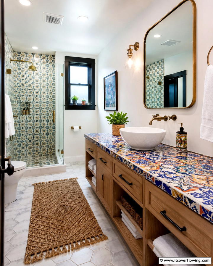 Tile Countertops for Creative Customization - 25 Bathroom Countertop Ideas for a Stylish Upgrade
