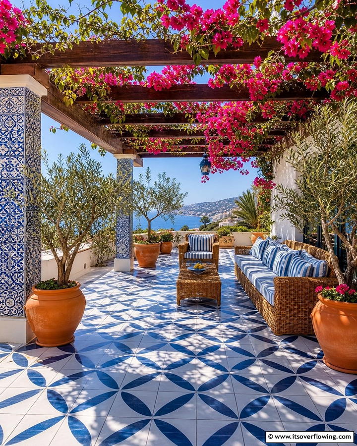 Tile Flooring Versatility - 20 Pergola Flooring Ideas to Enhance Your Outdoor Space