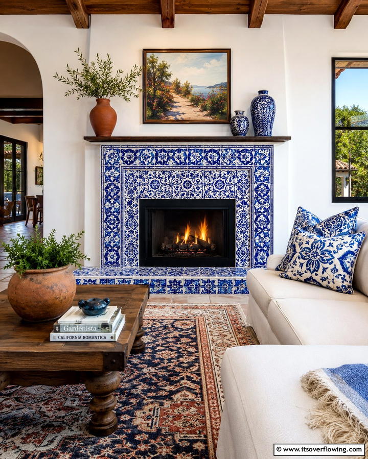 Tile Surround Fireplace - 20 Traditional Fireplaces for a Classic Home