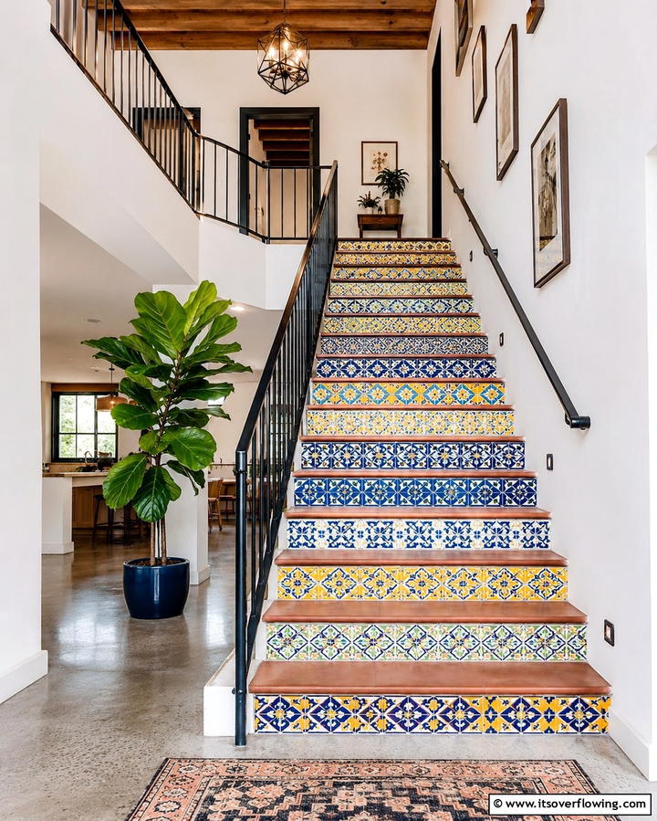 Tiled Staircases - 25 Spanish Modern Interior Design Ideas for Your Home