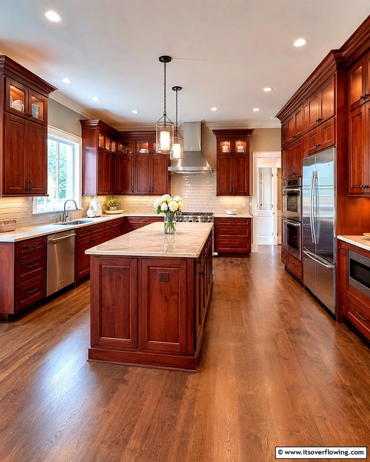 Timeless Appeal of Natural Cherry Wood Cabinets - 25 Natural Cherry Kitchen Cabinets for a Warm and Inviting Look