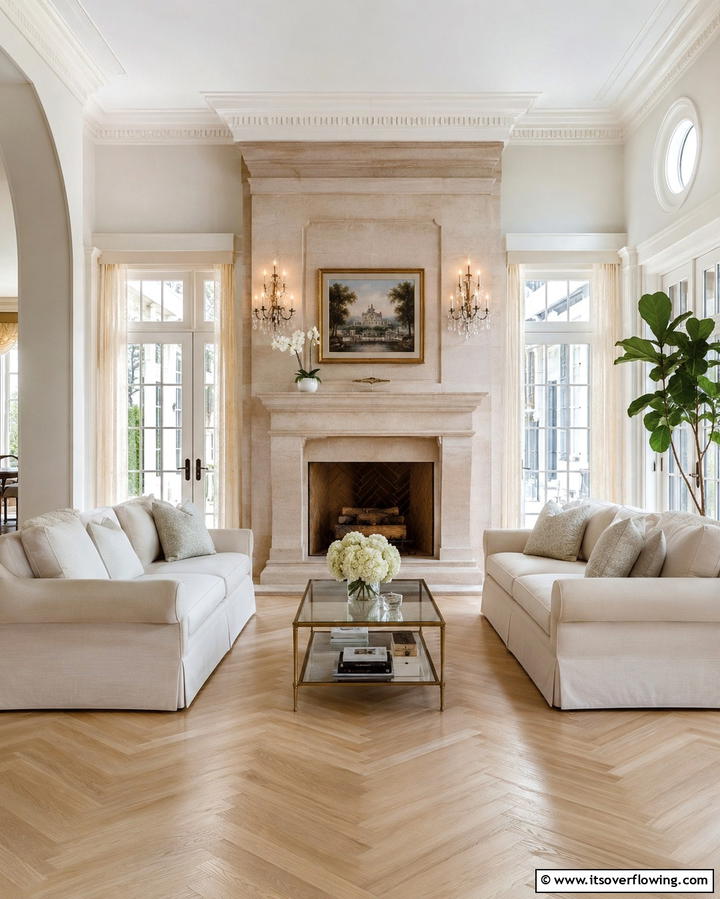 Timeless Appeal with Limestone - 25 Floor-to-Ceiling Stone Fireplace Ideas for Cozy Homes