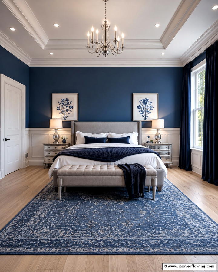 Timeless Blue Elegance - 30 Calming Blue and Grey Bedroom Ideas for Relaxing Retreats