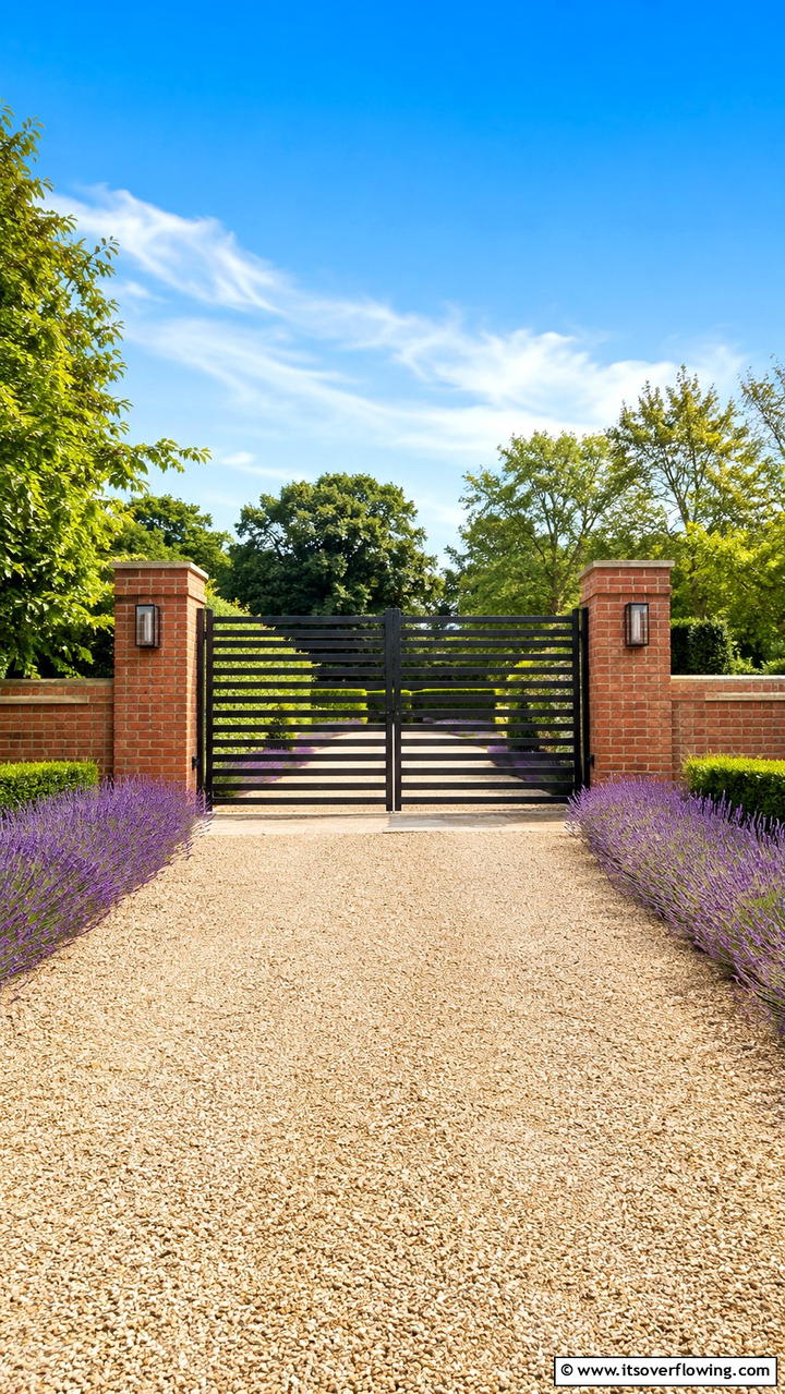 Timeless Brick and Metal Fusion - 30 Garden Gate Ideas- Charming Entrances & DIY Projects