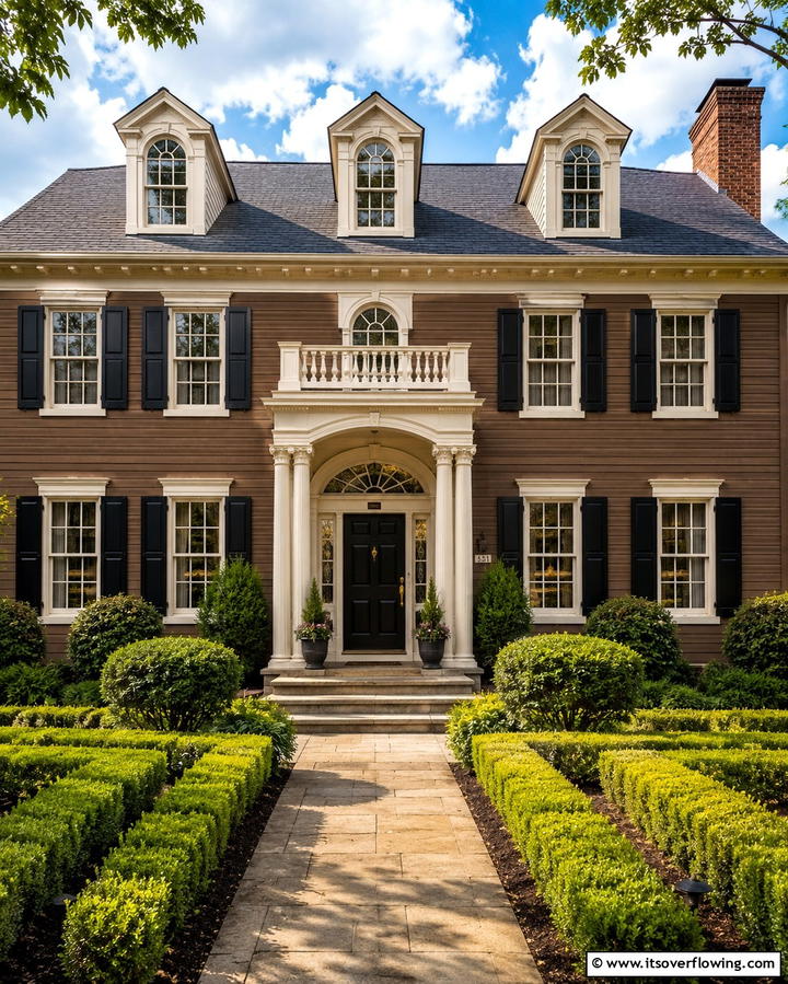 Timeless Brown Refinement - 30 Brown Exterior House Color Ideas for Warm Curb Appeal