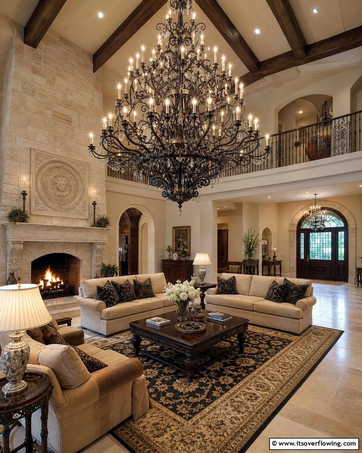 Timeless Chandeliers in Living Spaces - 25 Traditional Interior Design Ideas for Classic Homes