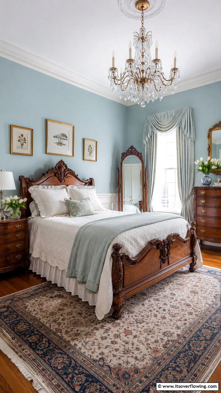 Timeless Classic Design - 30 Duck Egg Blue Bedroom Ideas for Serene Spaces
