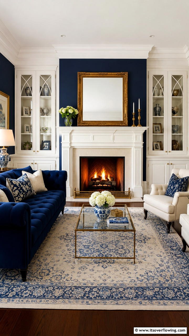 Timeless Classic Hearth Arrangement - 30 Fireplace Hearth Ideas to Elevate Your Living Room