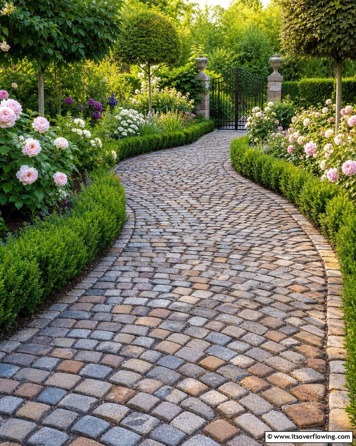 Timeless Cobblestone Paths - 21 Hardscape Ideas to Revamp Your Outdoor Spaces